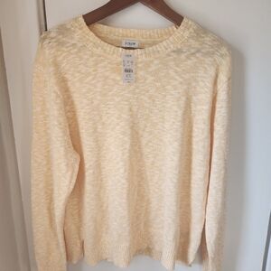 J. Crew Women's Soft Yellow Crew Neck Sweater